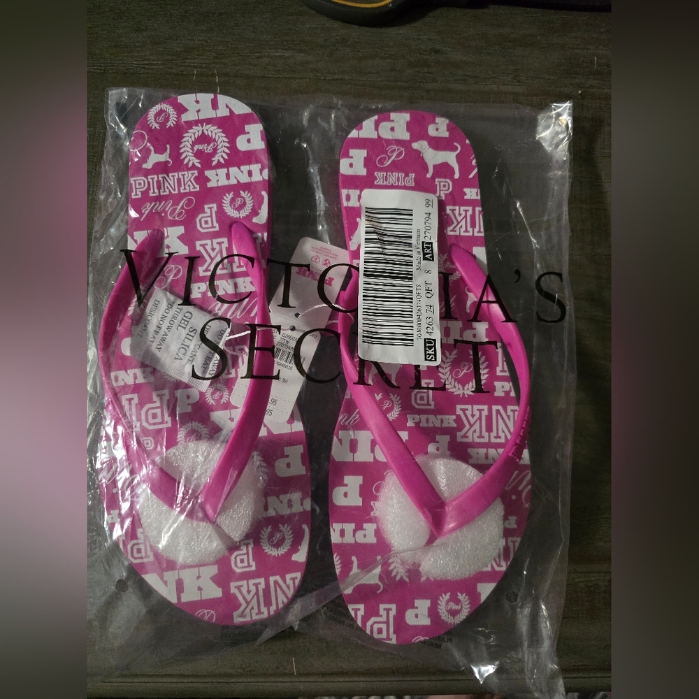 New PINK Womens Flip Flops - Picture 2 of 3